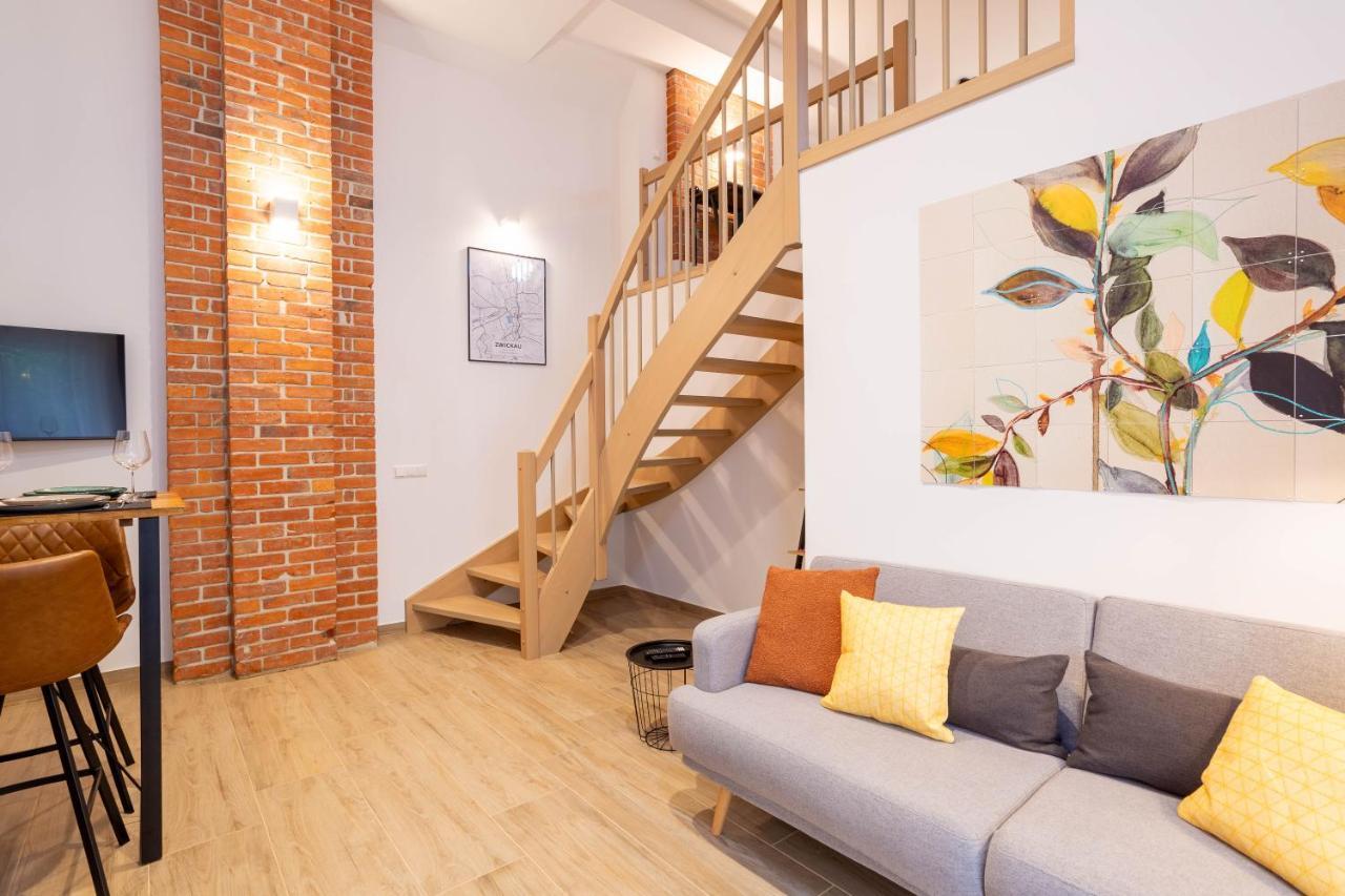 Soulscape Apartments Loft Zwickau Citycenter Mit Tg-Stellplatz, Magenta-Tv Und Klima Exteriör bild